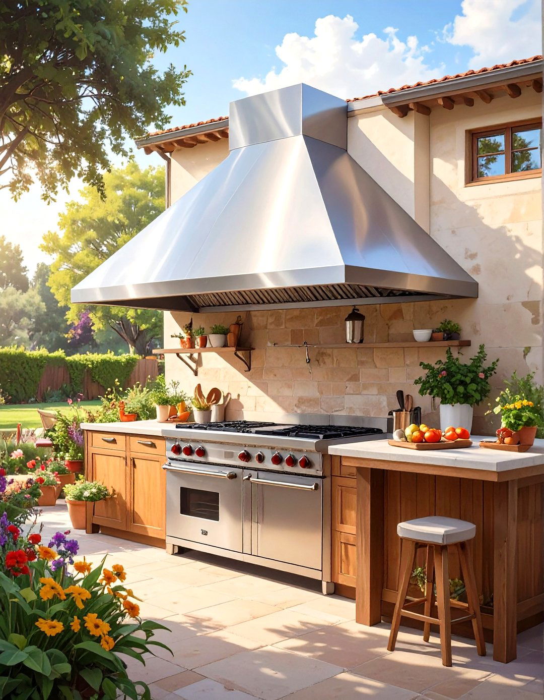 Pyramid Style Outdoor Grill Exhaust Hood - 30 outdoor grill exhaust hood ideas