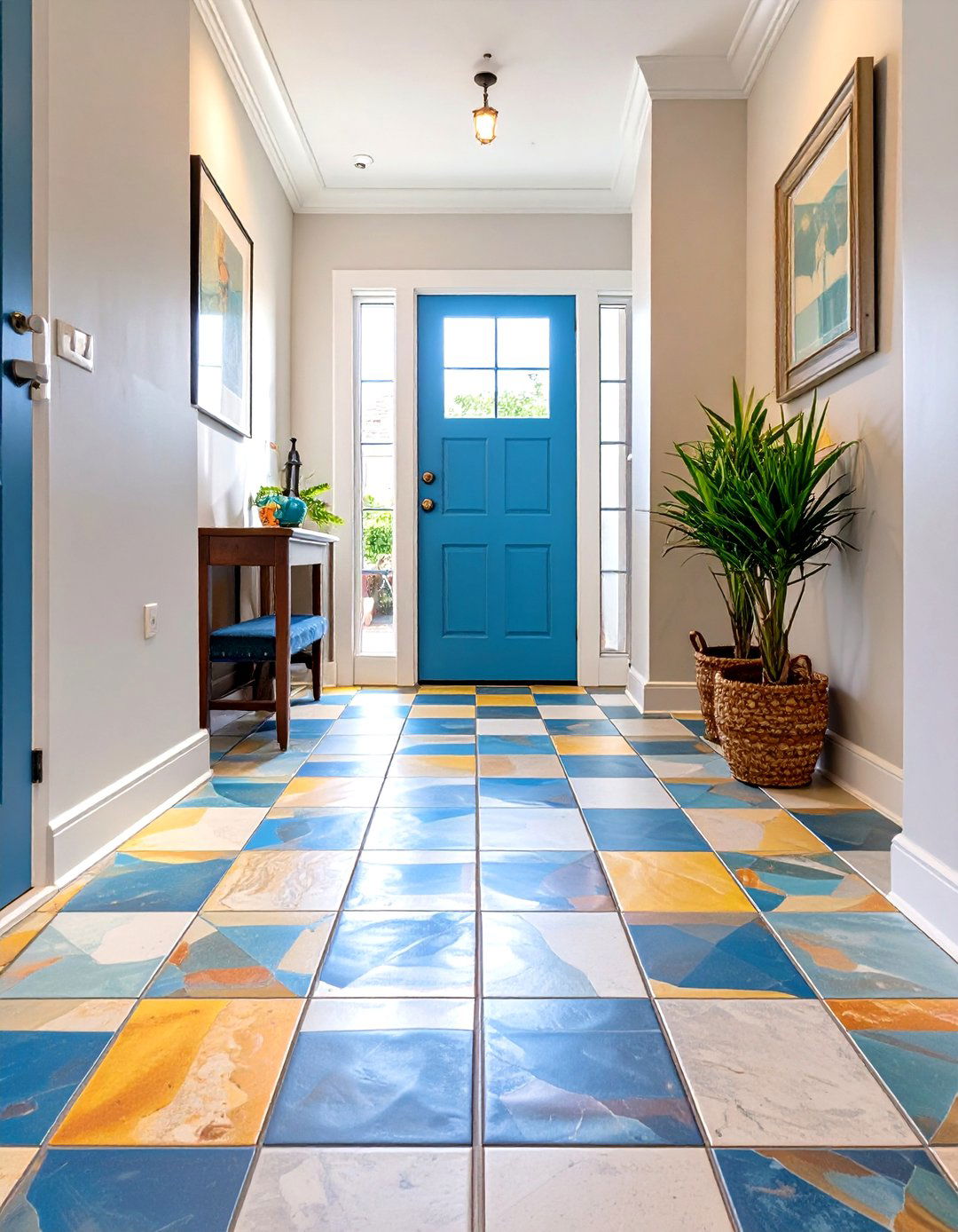 Quarter Turn Tile Layout Floor - 30 small entryway tile floor ideas