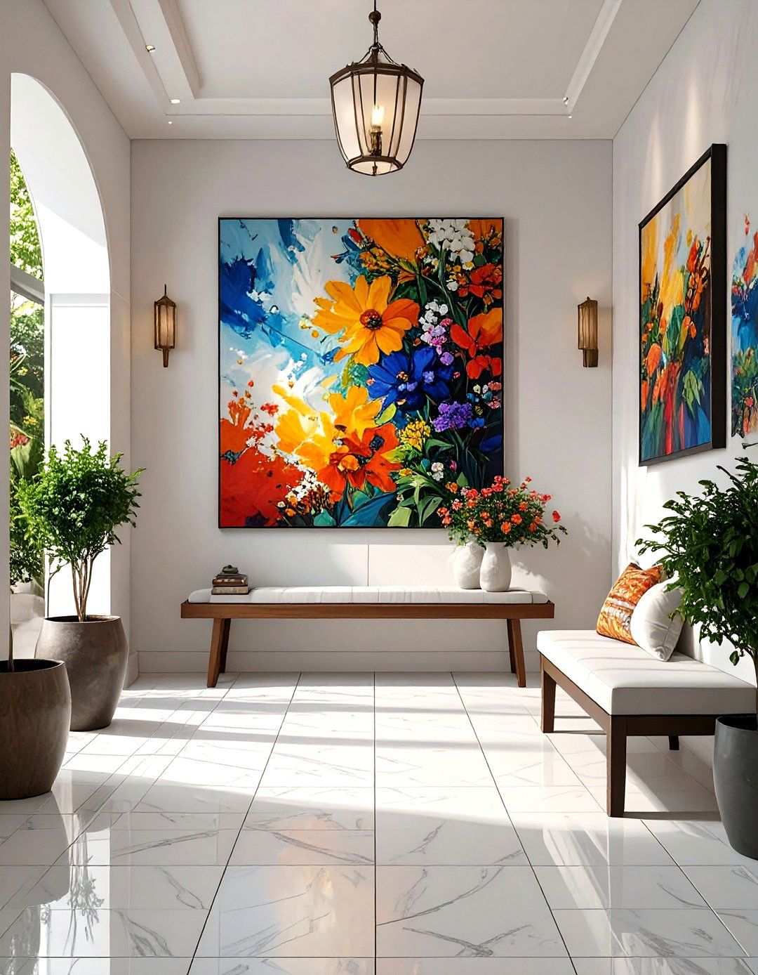 Quartz Look Engineered Tile - 30 modern entryway tile ideas