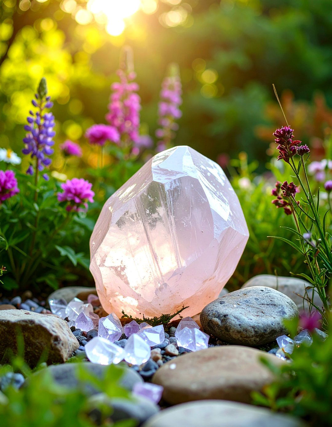 Quartz and Crystal Rock Garden - 30 rock garden landscaping ideas
