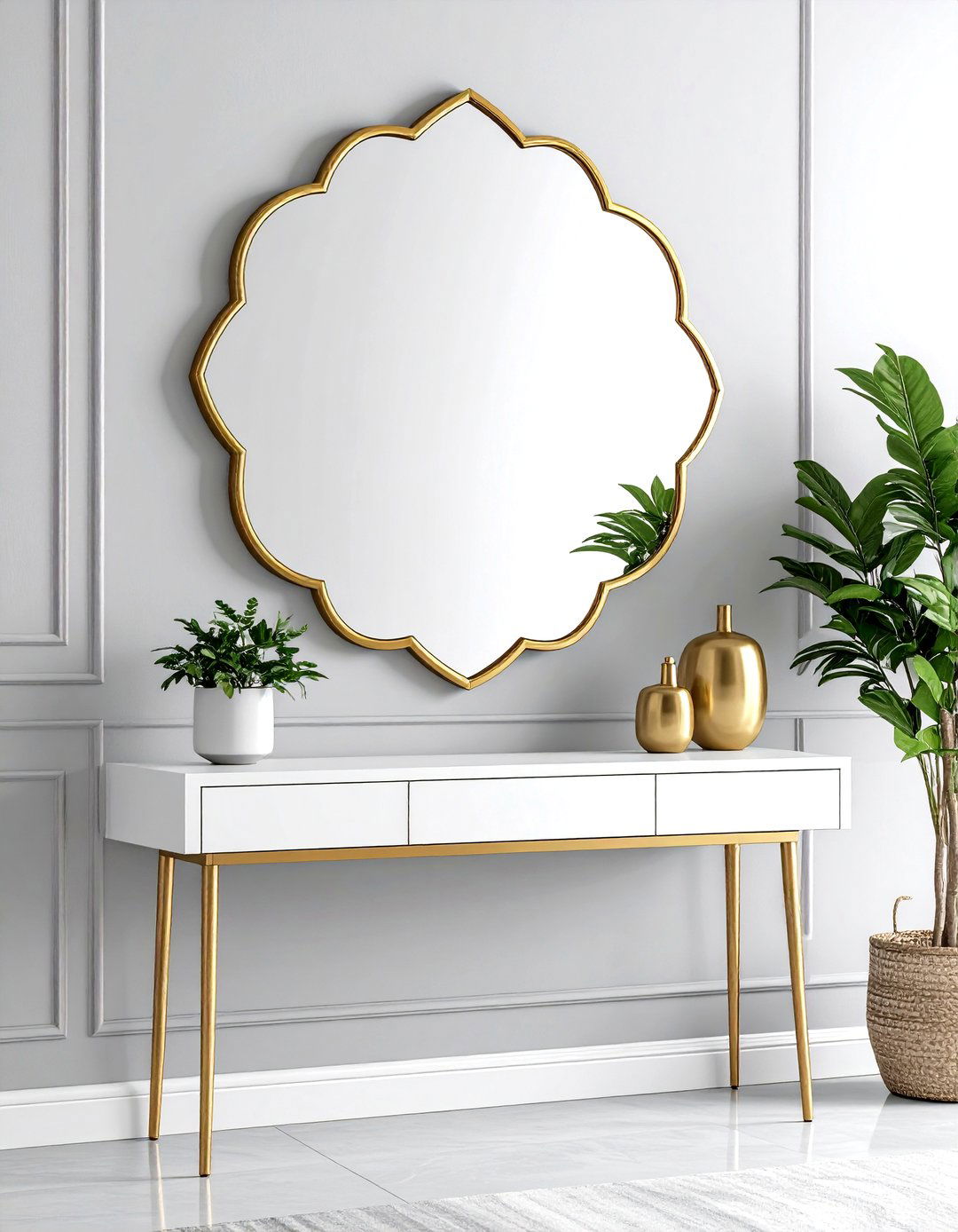 Quatrefoil Entryway Mirror - 30 entryway mirror ideas