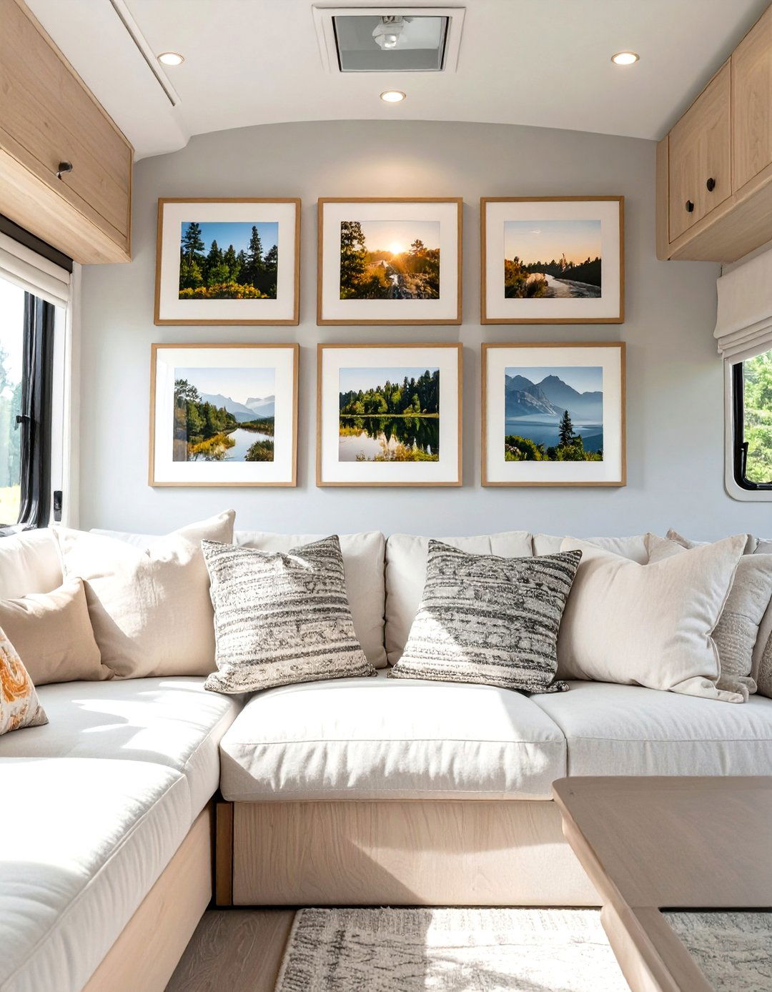 RV Art Display with Command Strips - 30 rv interior design ideas