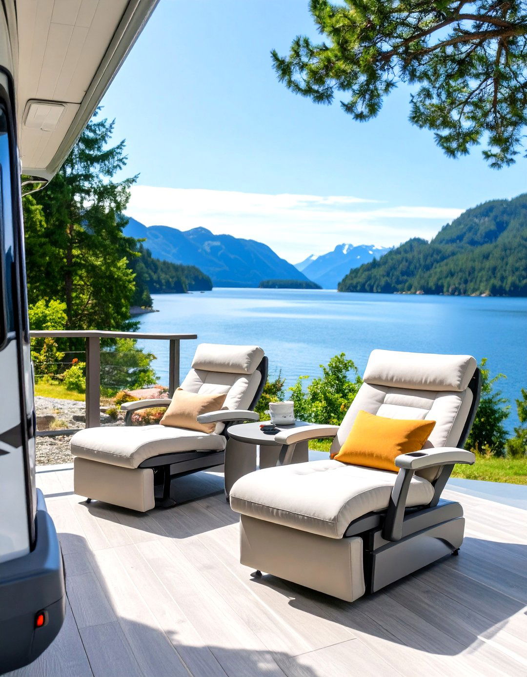 RV Patio with Comfortable Seating - 30 rv patio ideas