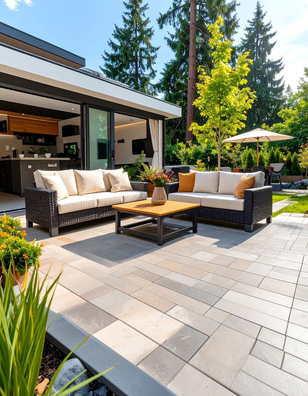 RV Patio with Portable Decking - 30 rv patio ideas