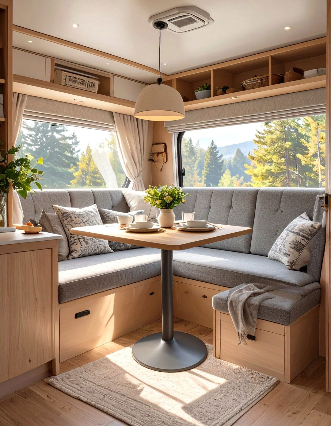 RV Space Saving Dining Nook - 30 rv interior design ideas