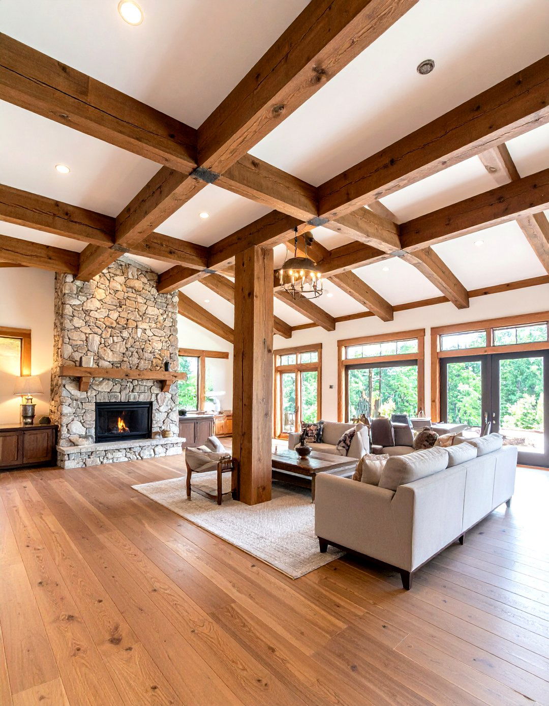 Radiating Beams on a Vaulted Ceiling - 30 radiation in interior design ideas