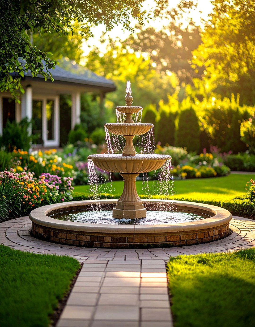 Radiating Paths in a Landscape Design - 30 radiation in interior design ideas