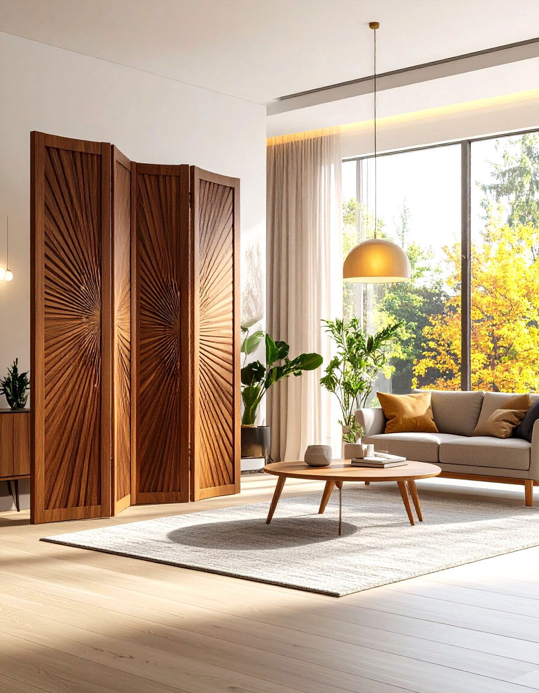 Radiating Spokes on a Room Divider - 30 radiation in interior design ideas