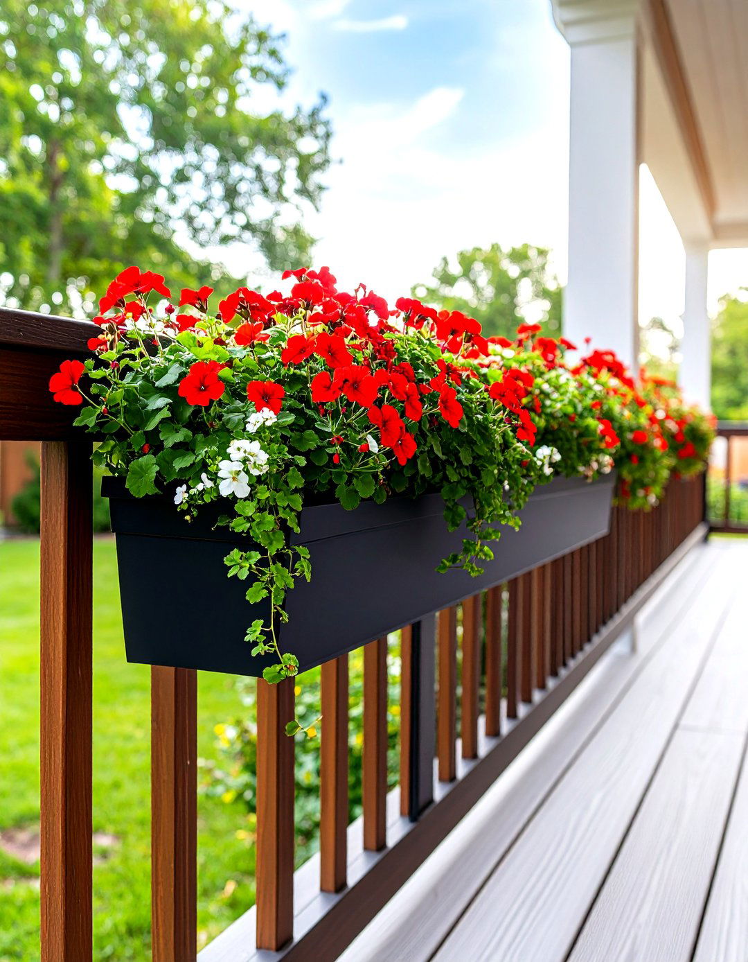 Railing Flower Box Patio Planter - 30 patio planter ideas