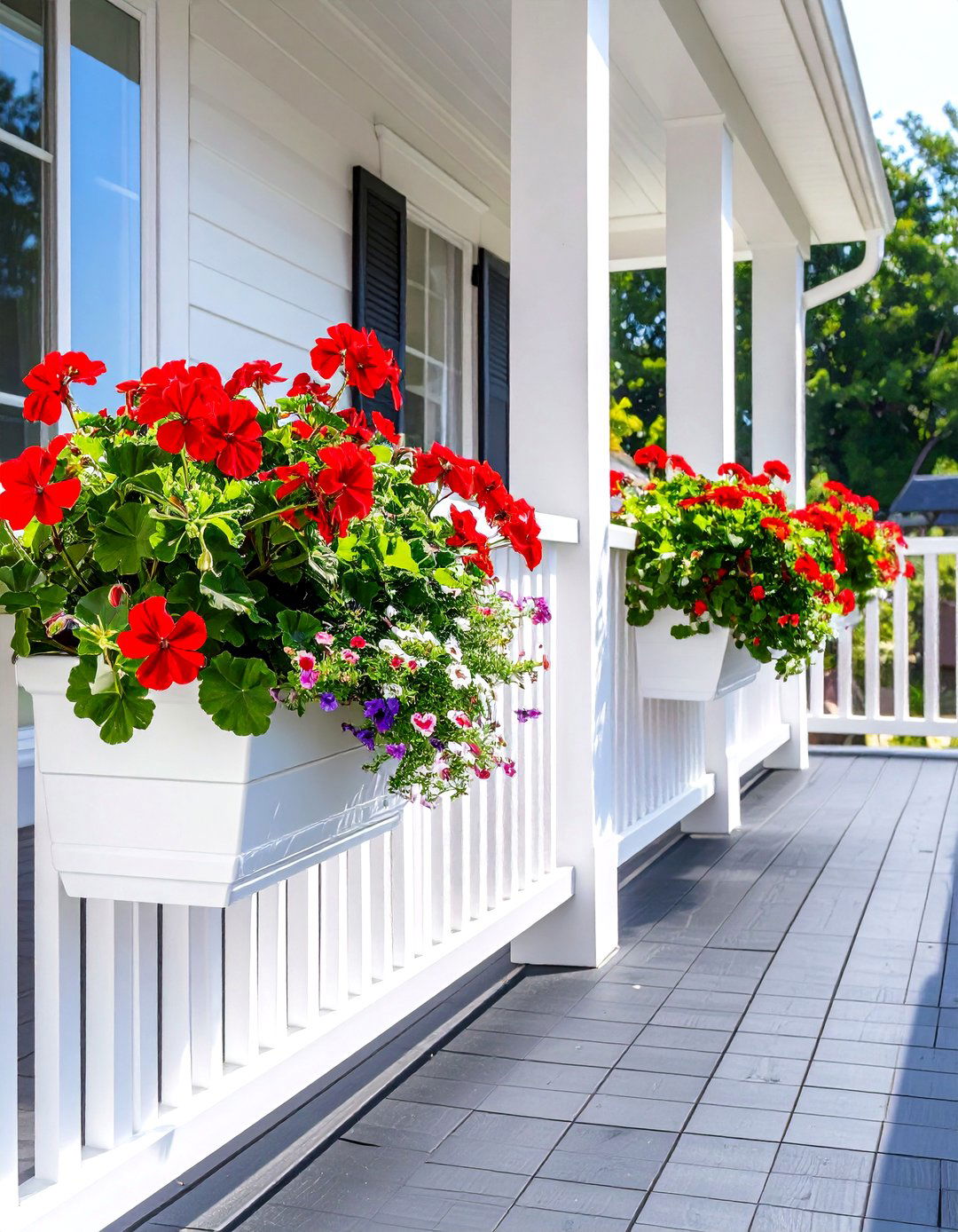 Railing Planter Boxes - 30 small deck decorating ideas