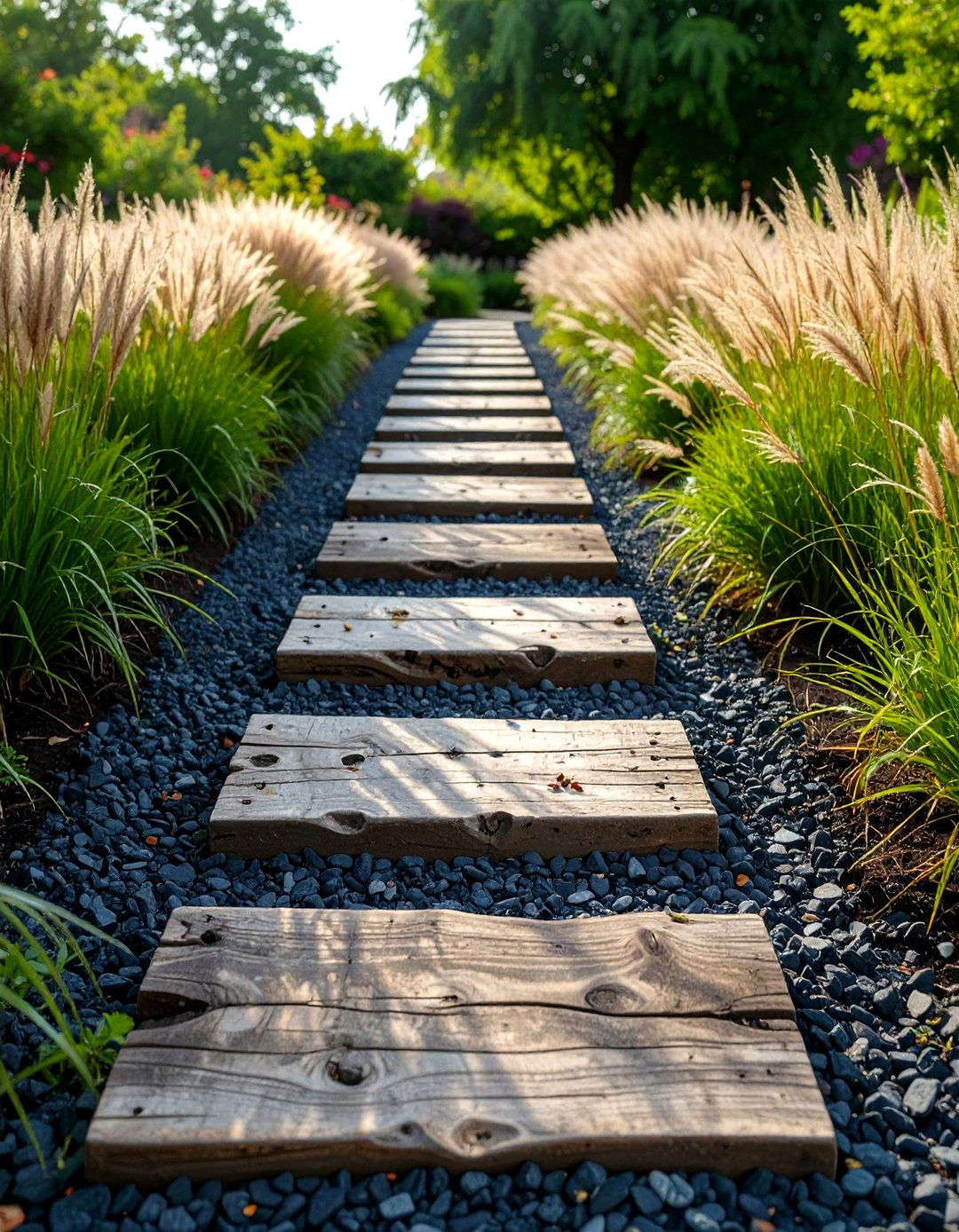 Railway Sleeper Path - 30 backyard walkway ideas