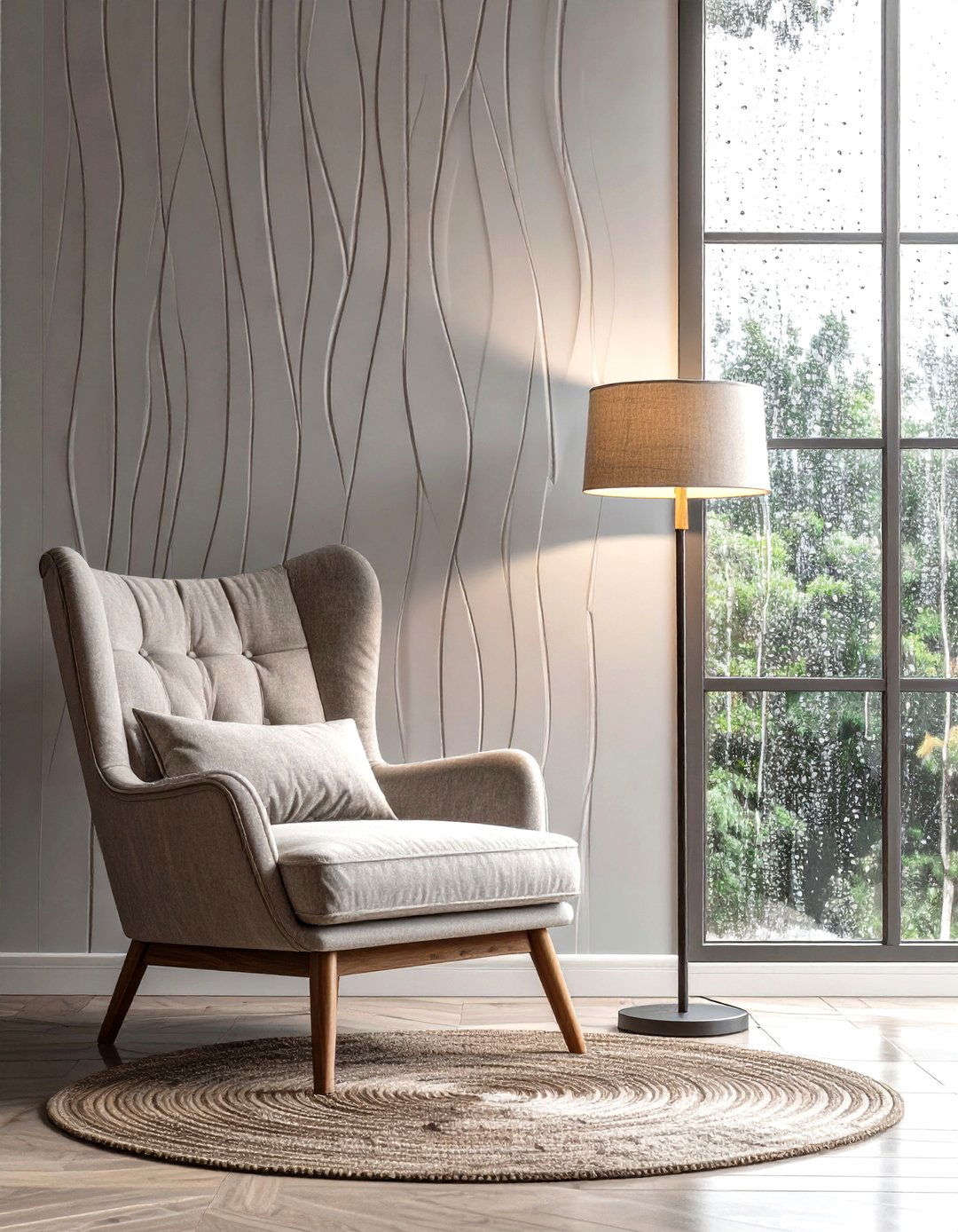 Rain Streaked Window Pane Look - 30 broom wall paint ideas