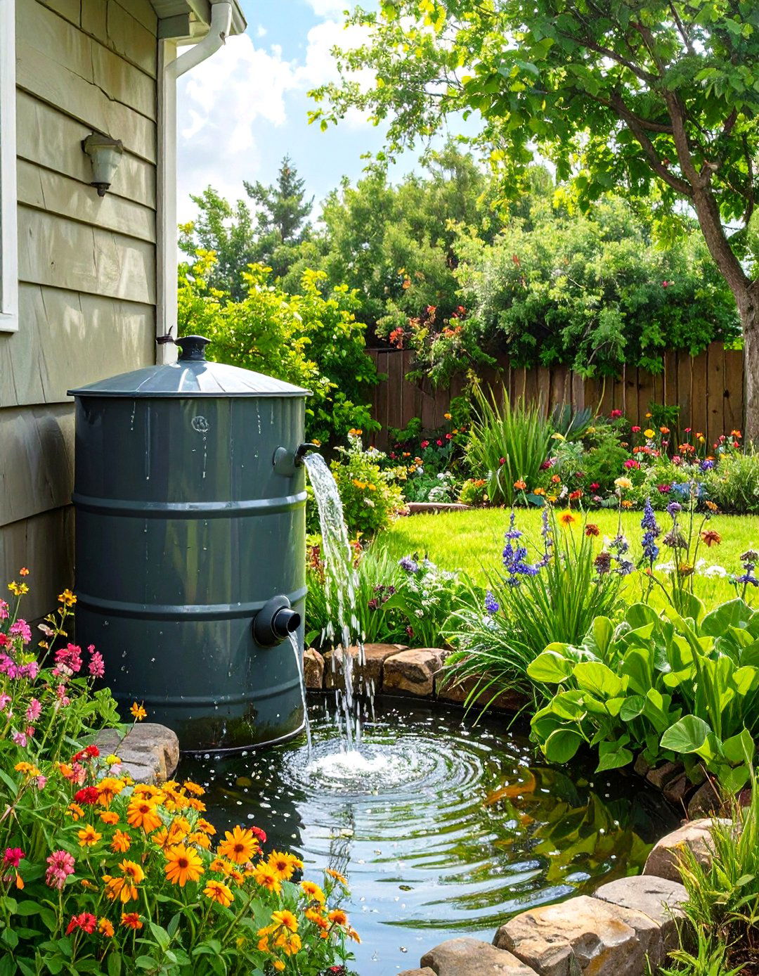 Rainwater Harvesting System - 30 outdoor landscaping ideas