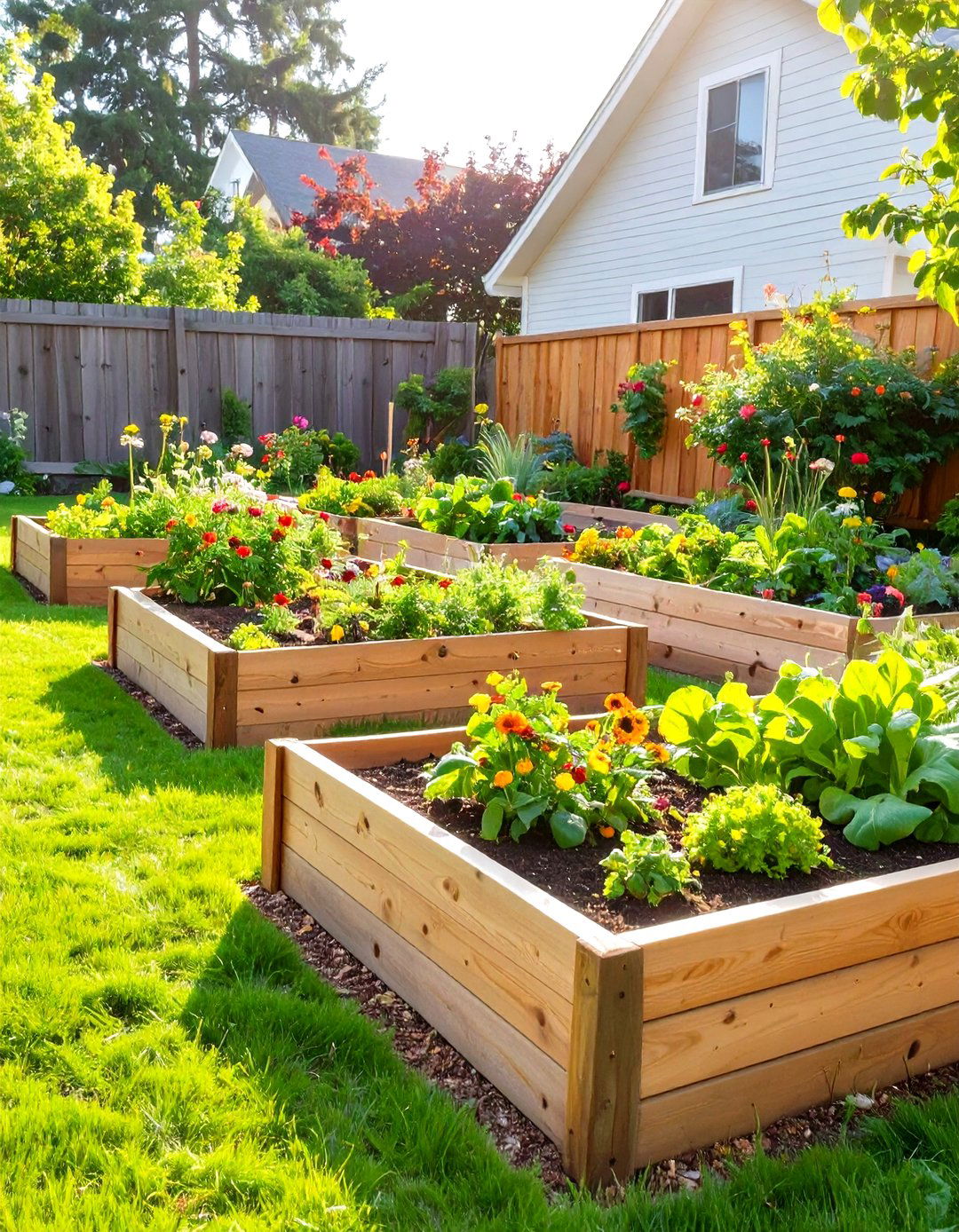 Raised Garden Beds Around the Perimeter - 30 septic tank landscaping ideas