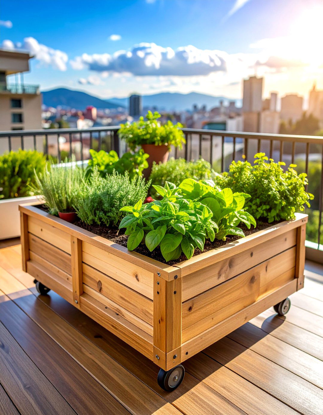 Raised Garden on Wheels for Patios - 30 raised garden ideas