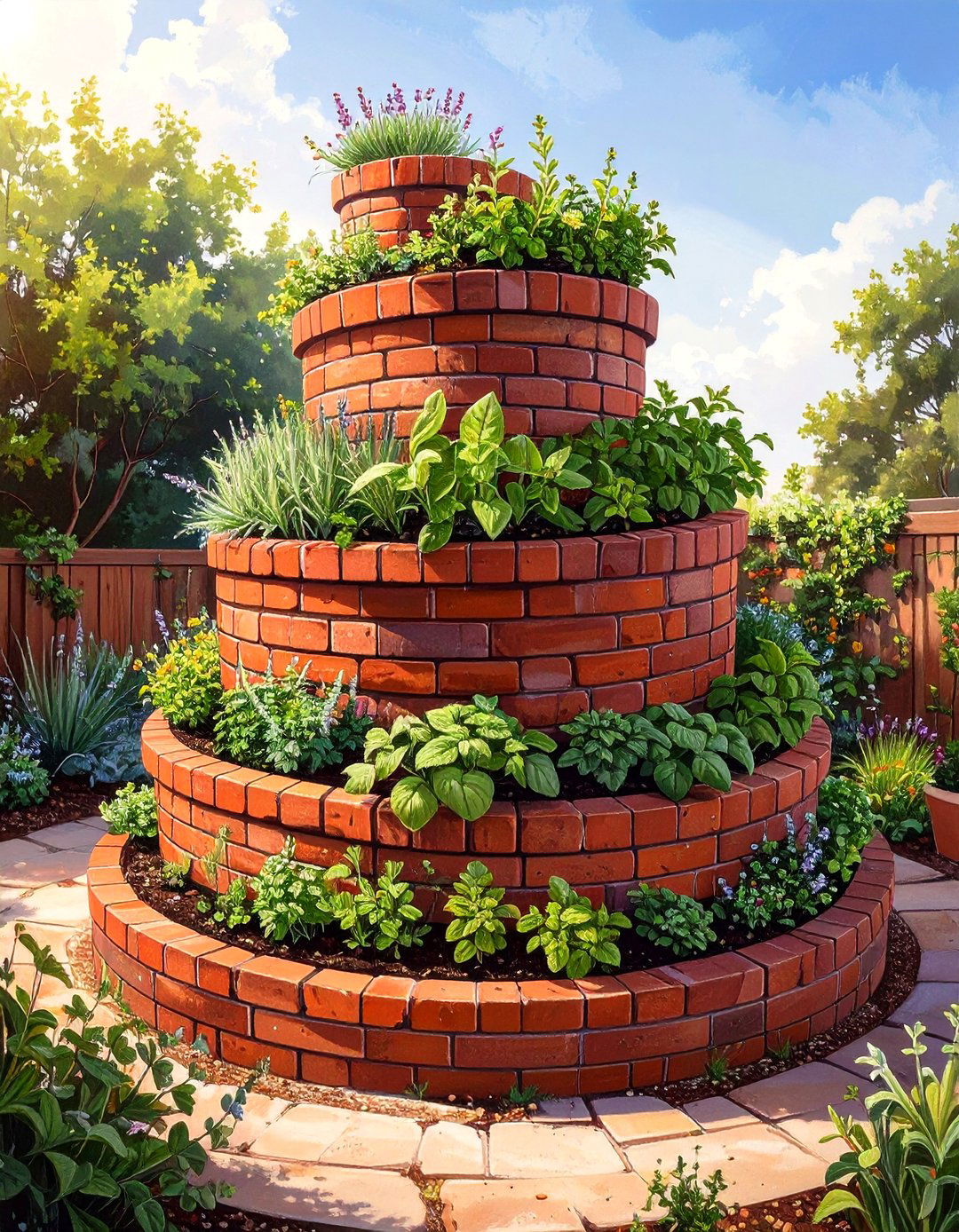 Raised Herb Spiral Garden - 30 modern raised garden bed ideas