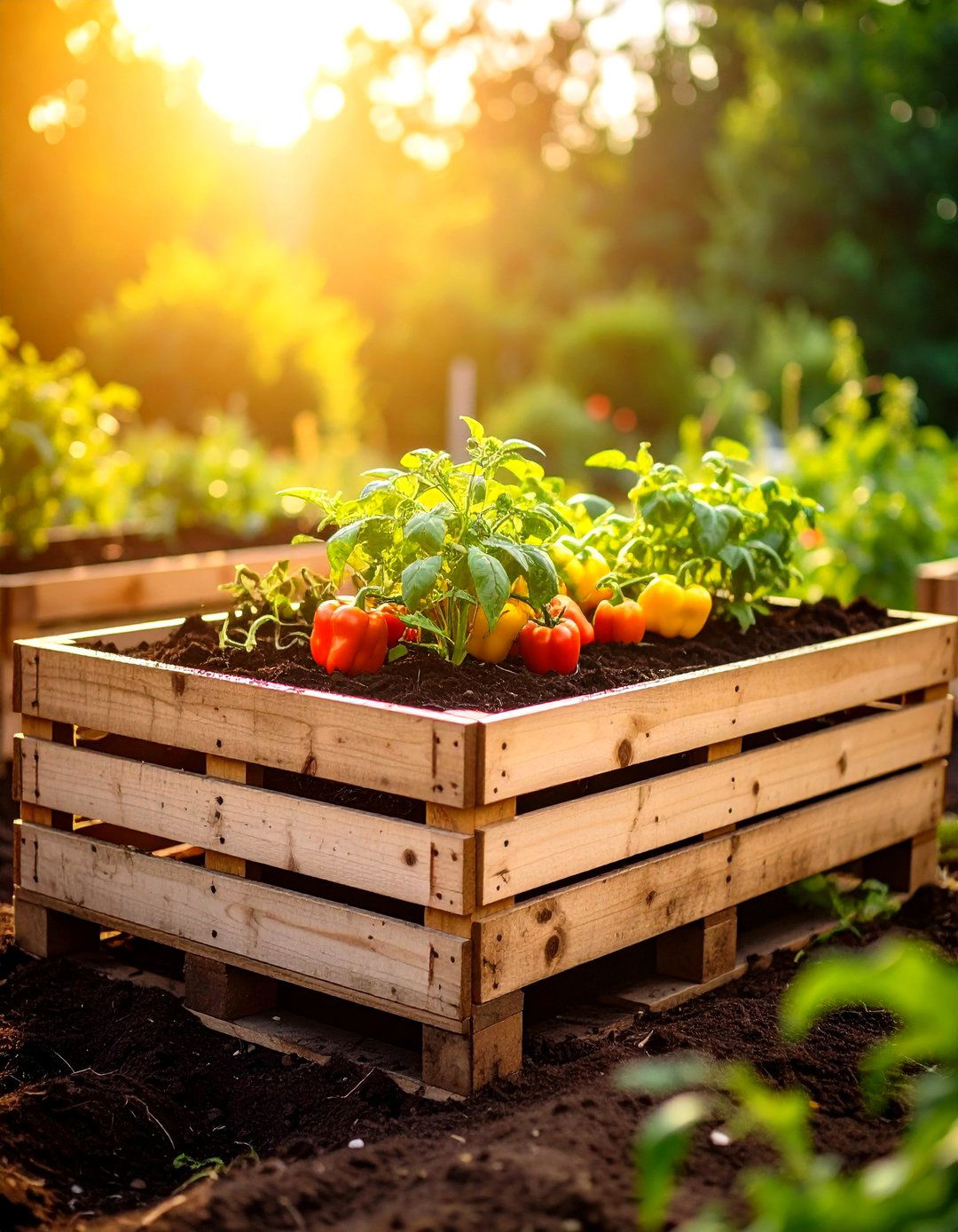 Raised Pallet Garden Bed for Vegetables - 30 pallet garden ideas