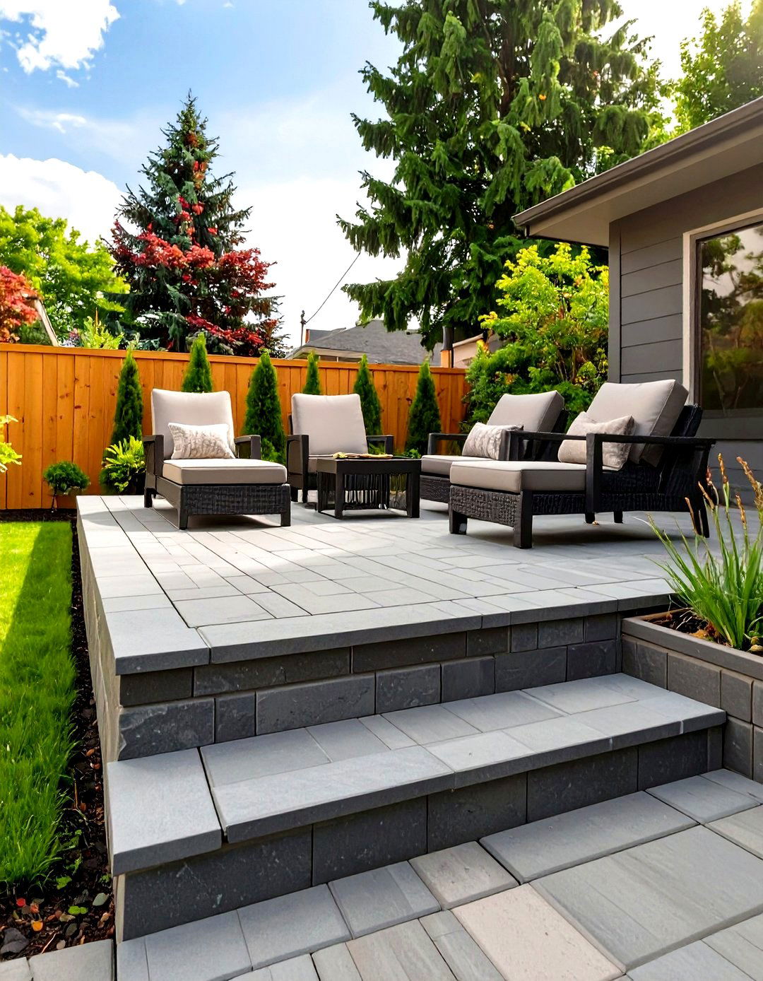 Raised Paver Patio - 30 small paver patio ideas