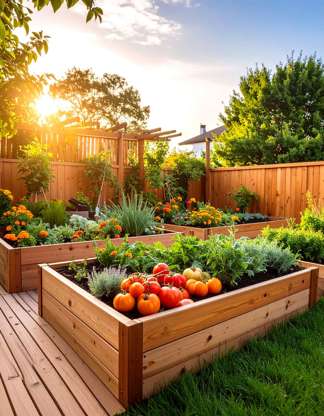Raised Vegetable and Flower Bed Garden - 30 flower bed garden ideas