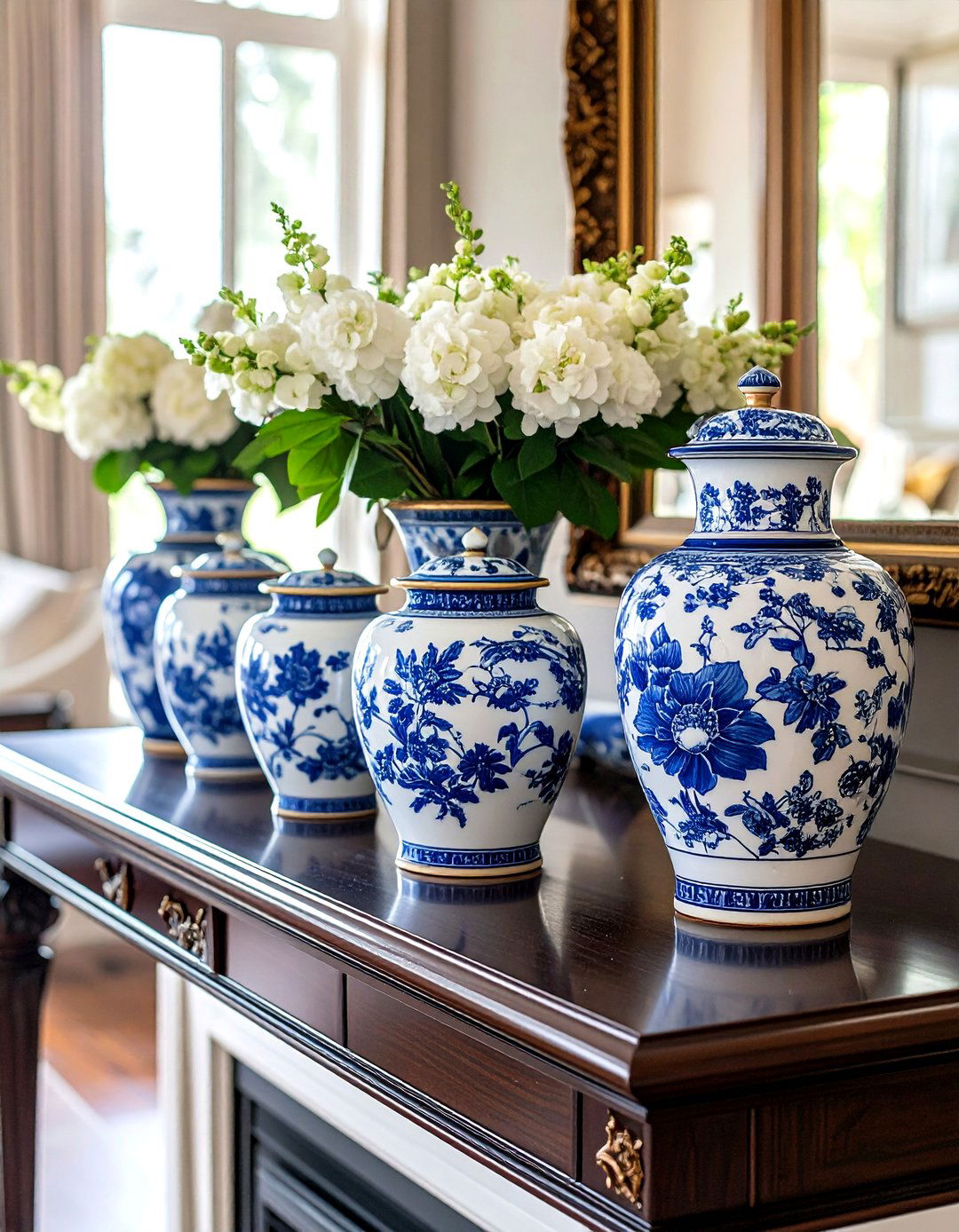 Ralph Lauren Blue and White Ginger Jars - 30 ralph lauren interior design ideas