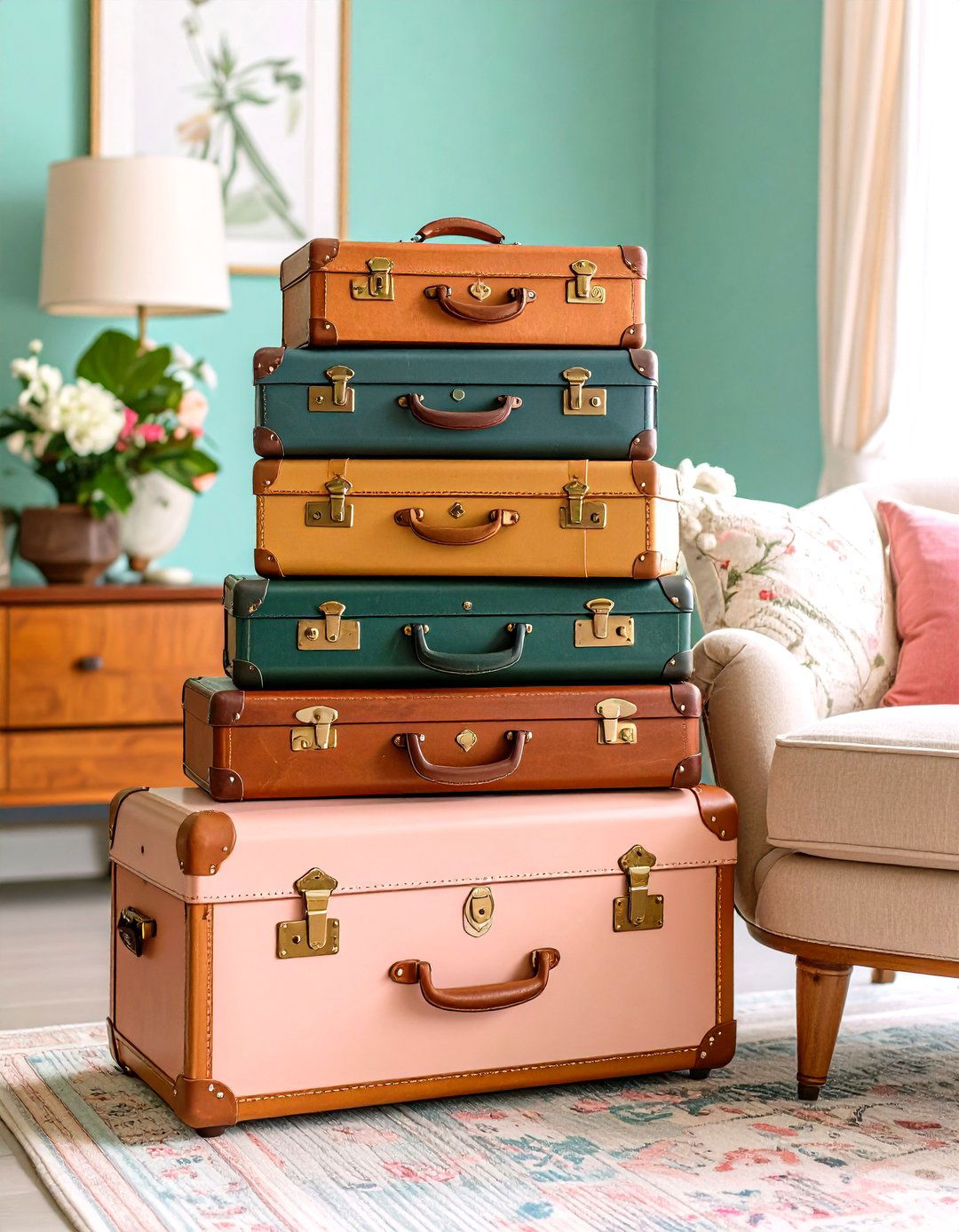 Ralph Lauren Inspired Luggage as Decor - 30 ralph lauren interior design ideas