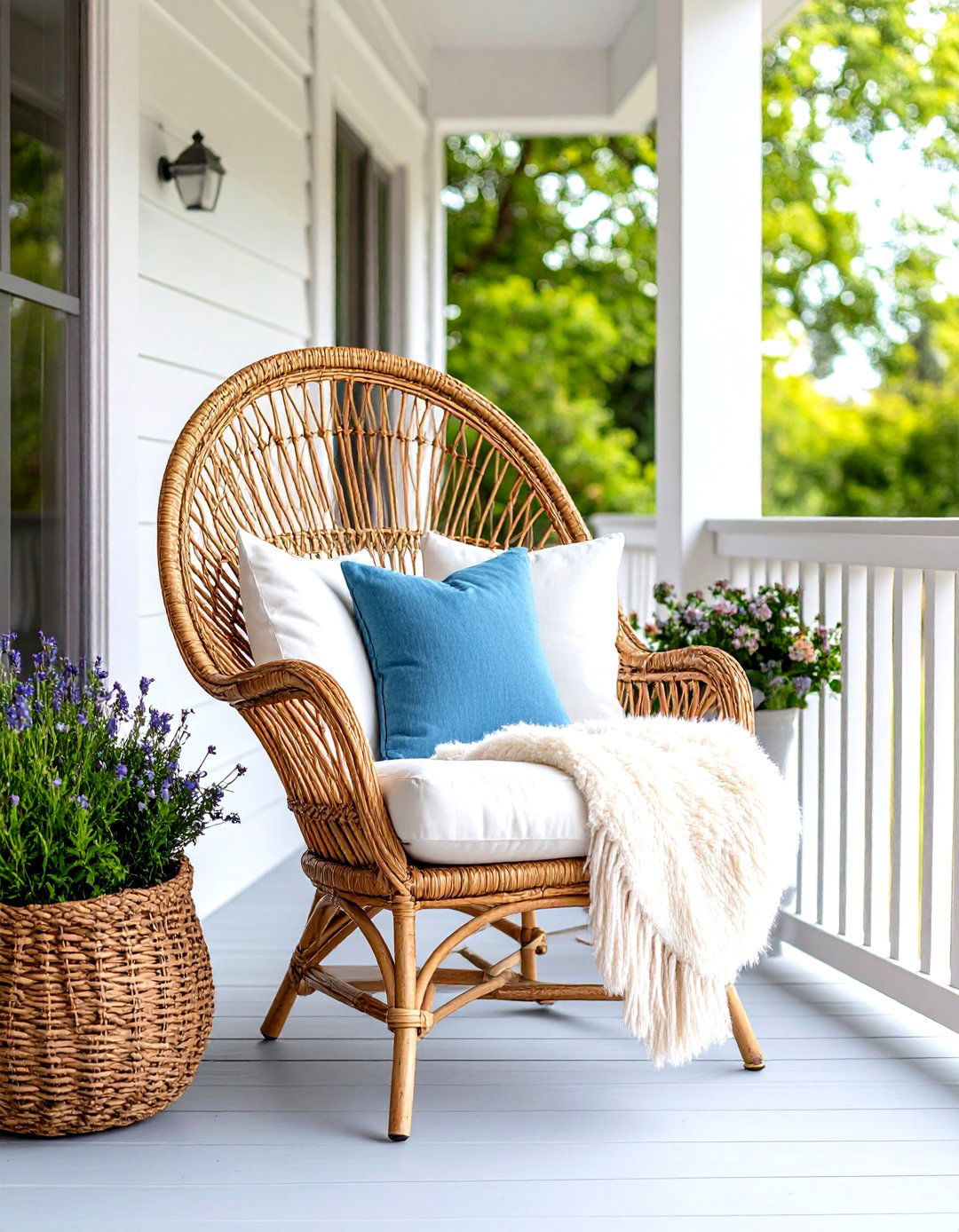 Rattan Peacock Chair - 30 porch furniture ideas