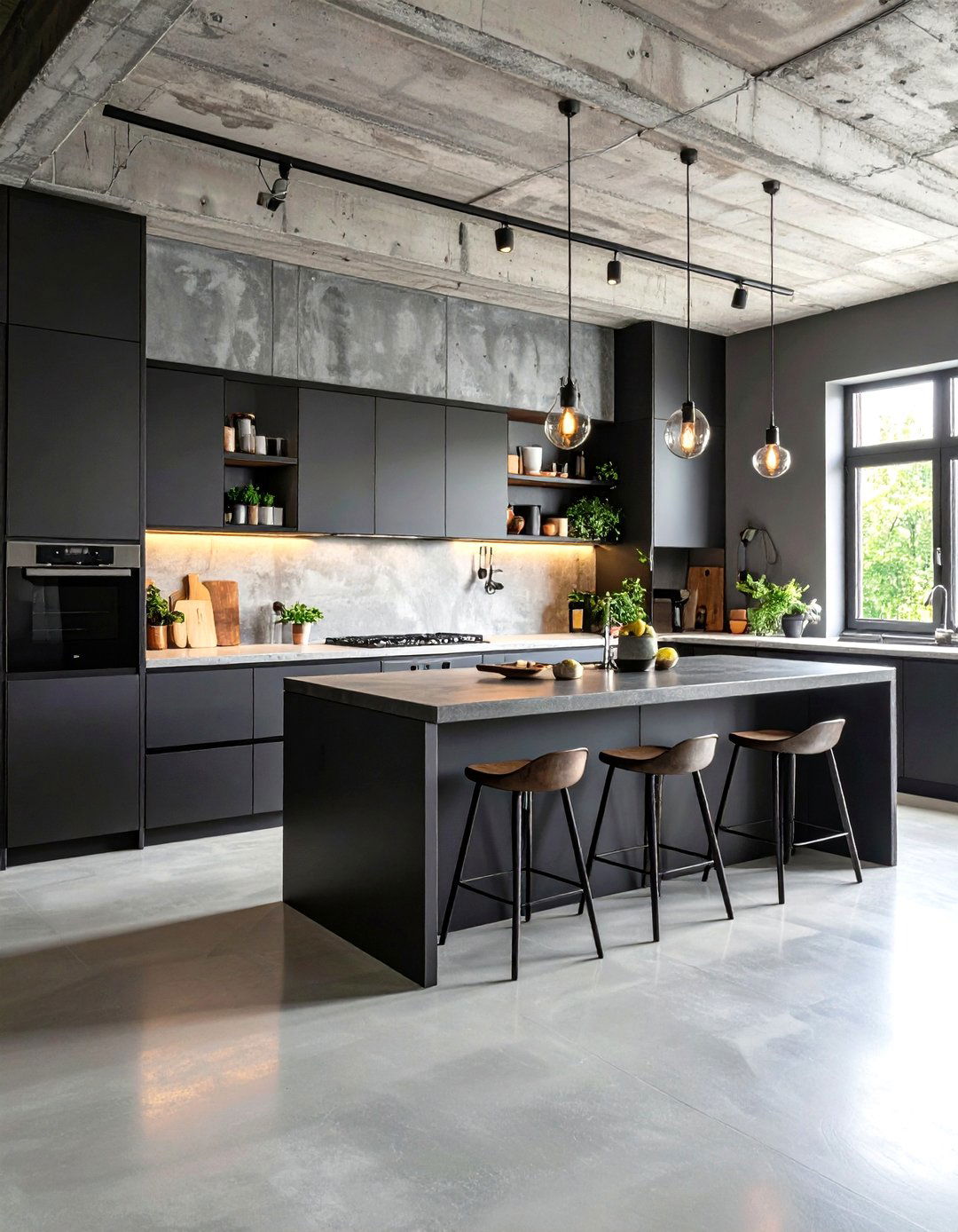 Raw Concrete and Plaster Finishes - 30 kitchen backsplash ideas 2025