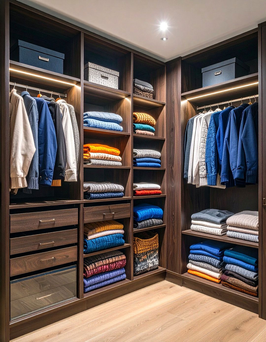 Reach In Closet with Glass Front Drawers - 30 reach in closet ideas