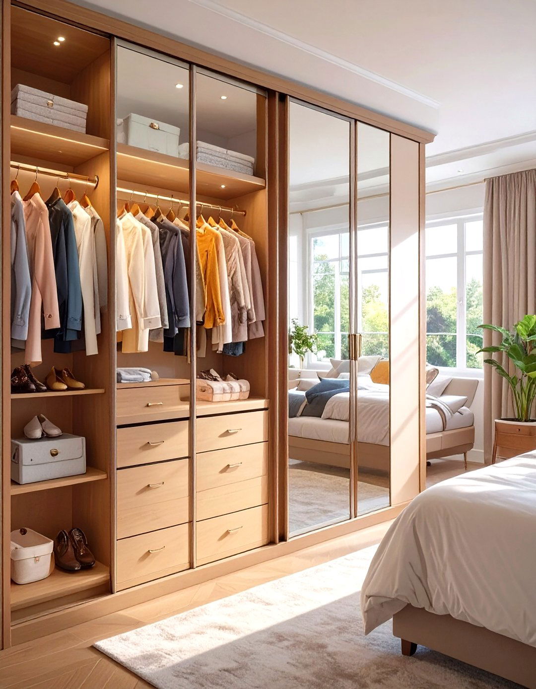 Reach In Wardrobe Closet with Sliding Doors - 30 wardrobe closet design ideas