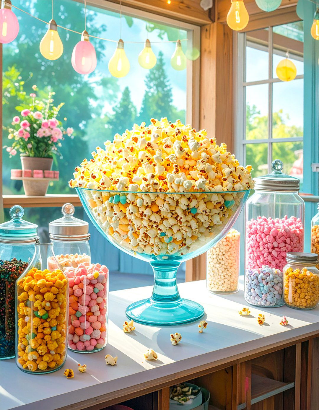 Ready to Pop Popcorn Bar - 30 sprinkle baby shower ideas