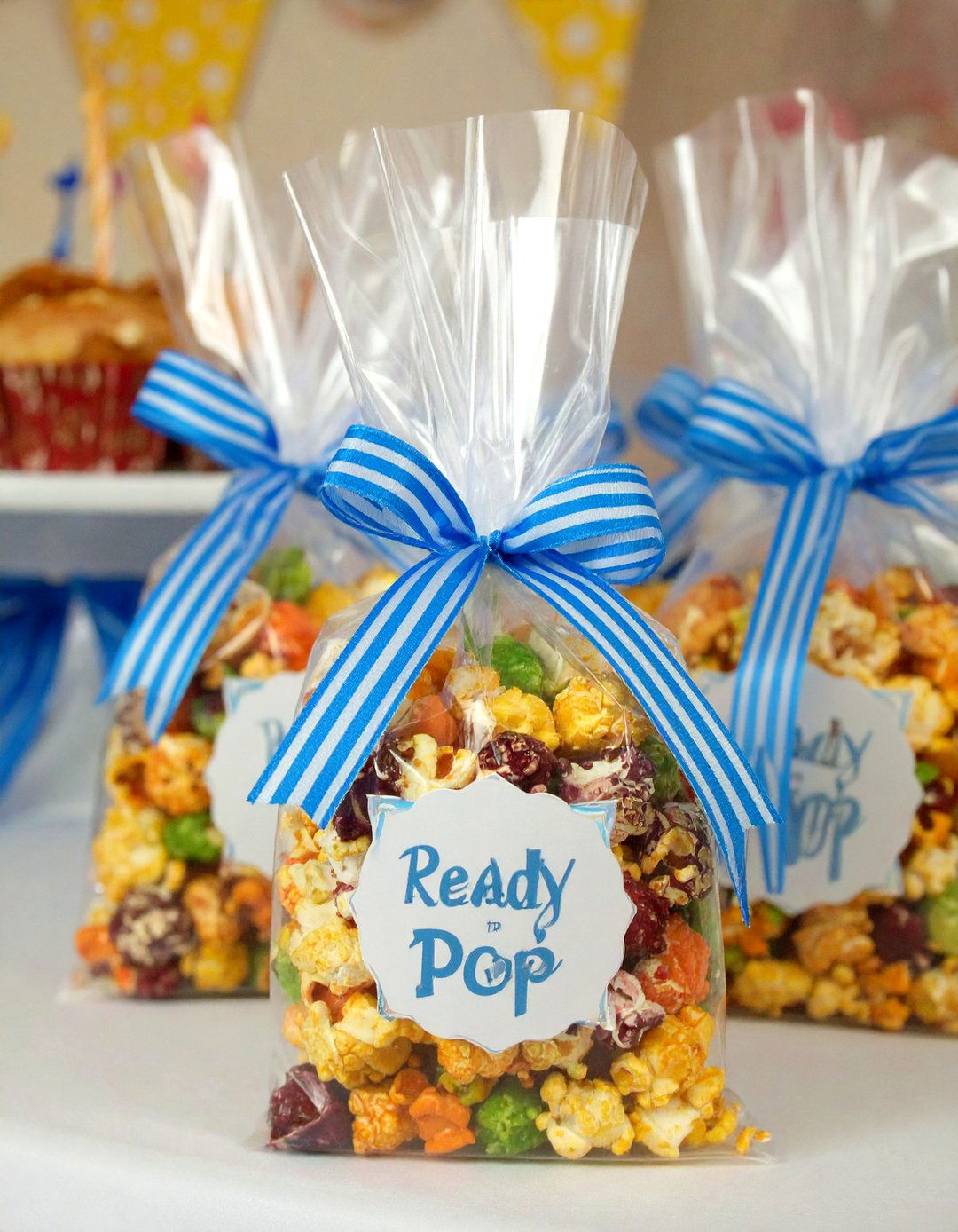 Ready to Pop Popcorn Kernel Favors - 30 baby shower favor ideas