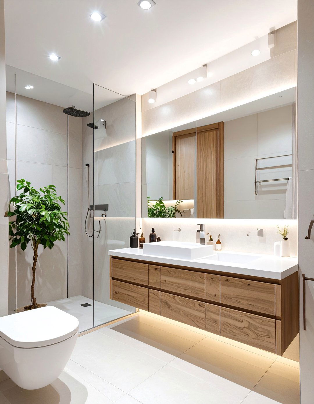 Recessed Ceiling Spotlight Focus - 30 bathroom vanity lighting ideas
