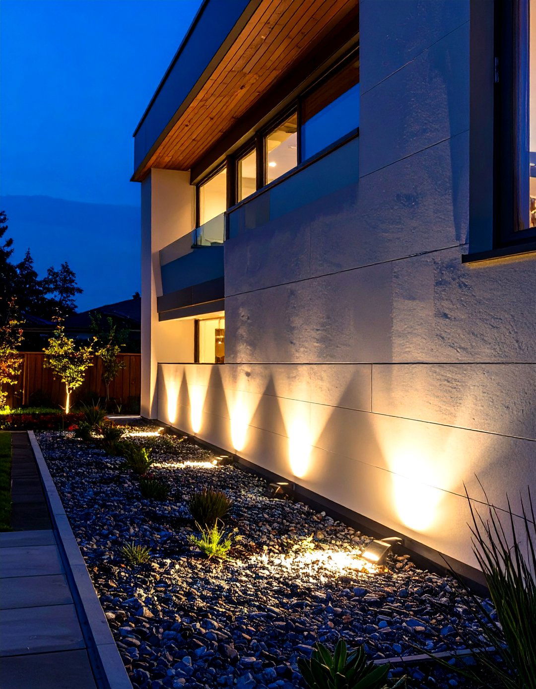 Recessed Ground Level Spotlights - 30 modern outdoor lighting ideas for front of house
