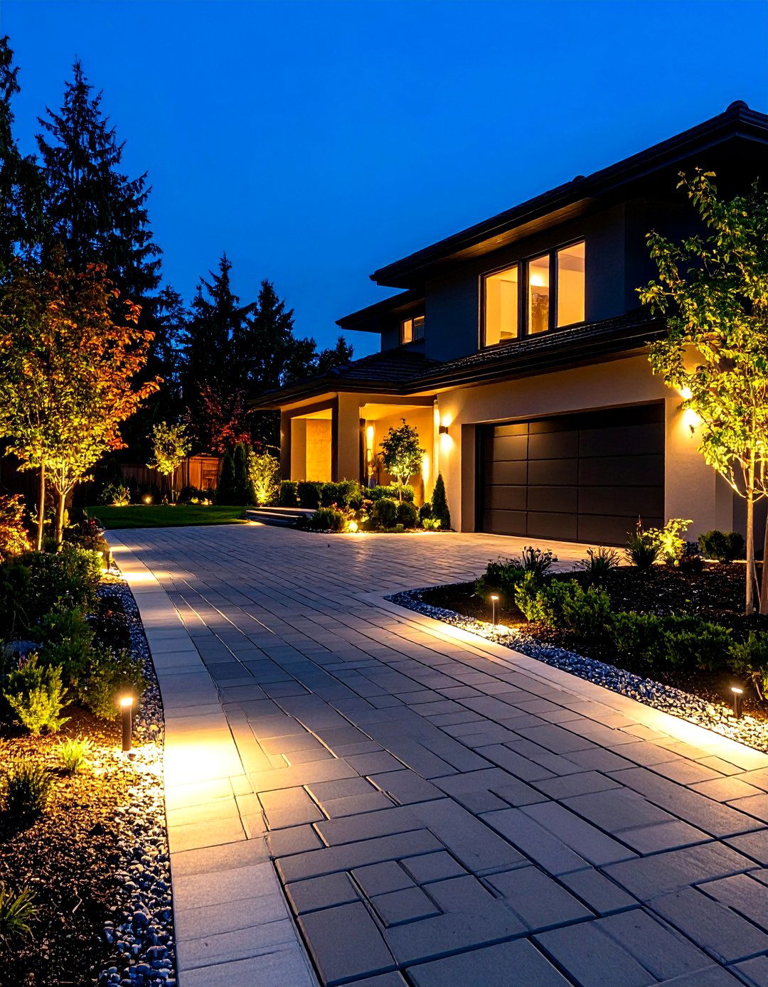 Recessed In Ground Driveway Lights - 30 exterior garage lighting ideas