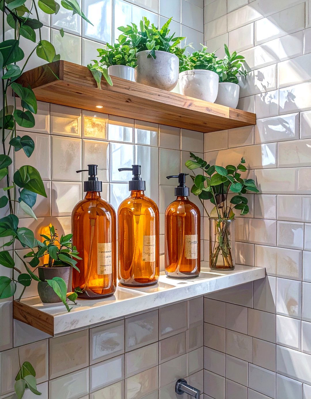 Recessed In Wall Shelving - 30 small bathroom decor ideas