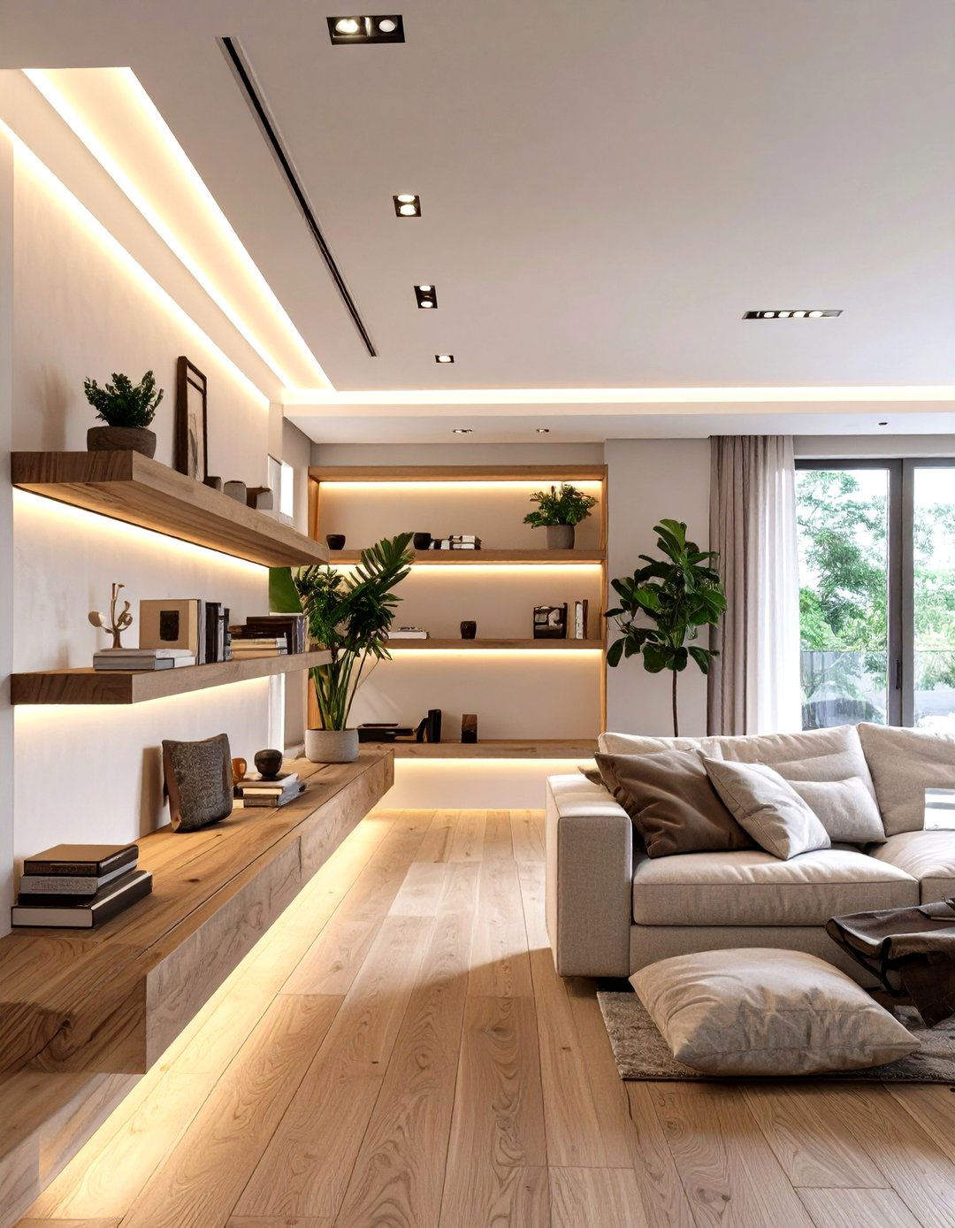 Recessed LED Strips for Architectural Highlighting - 30 best lighting for interior design ideas