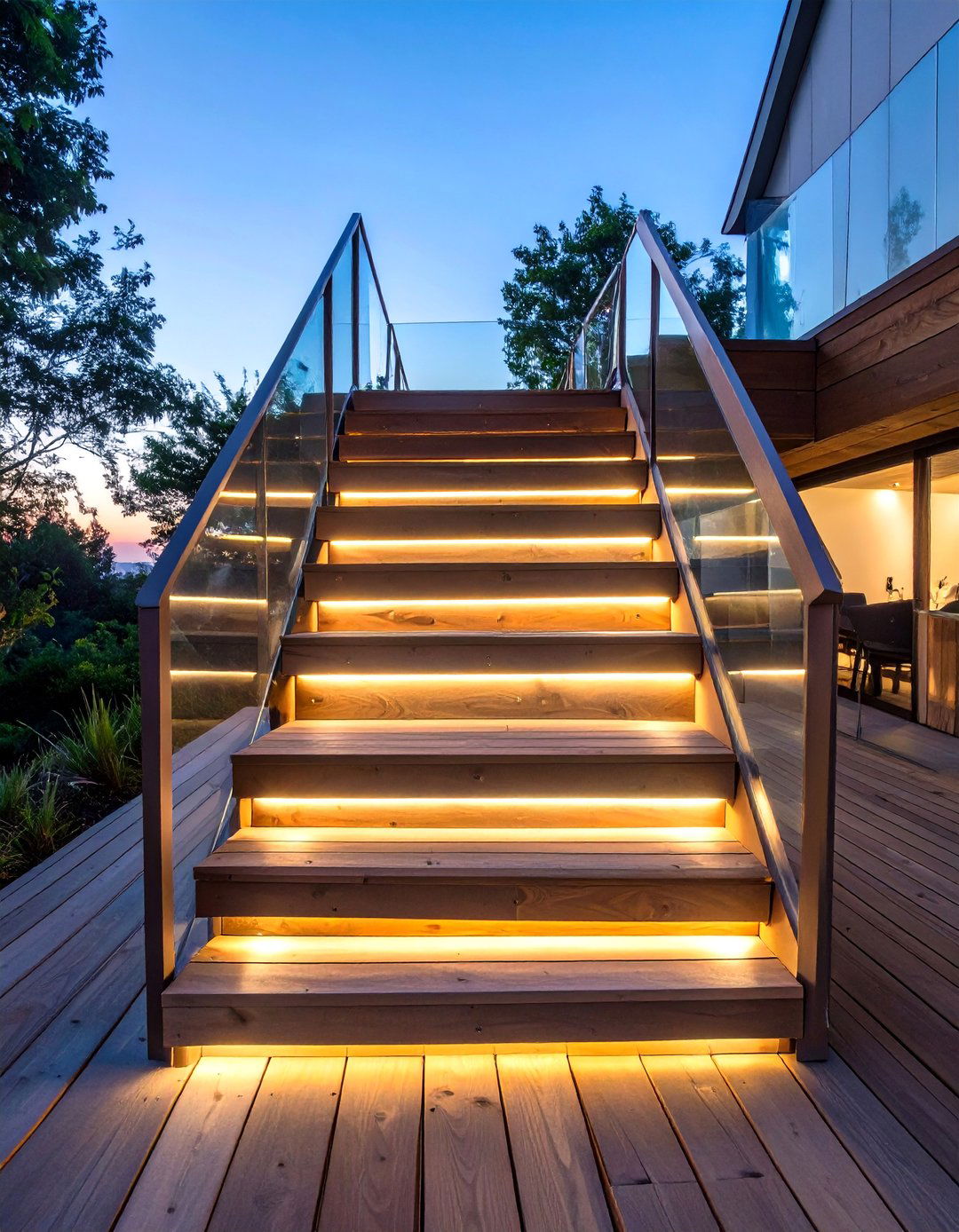 Recessed Stair Riser Lights - 30 deck lights ideas
