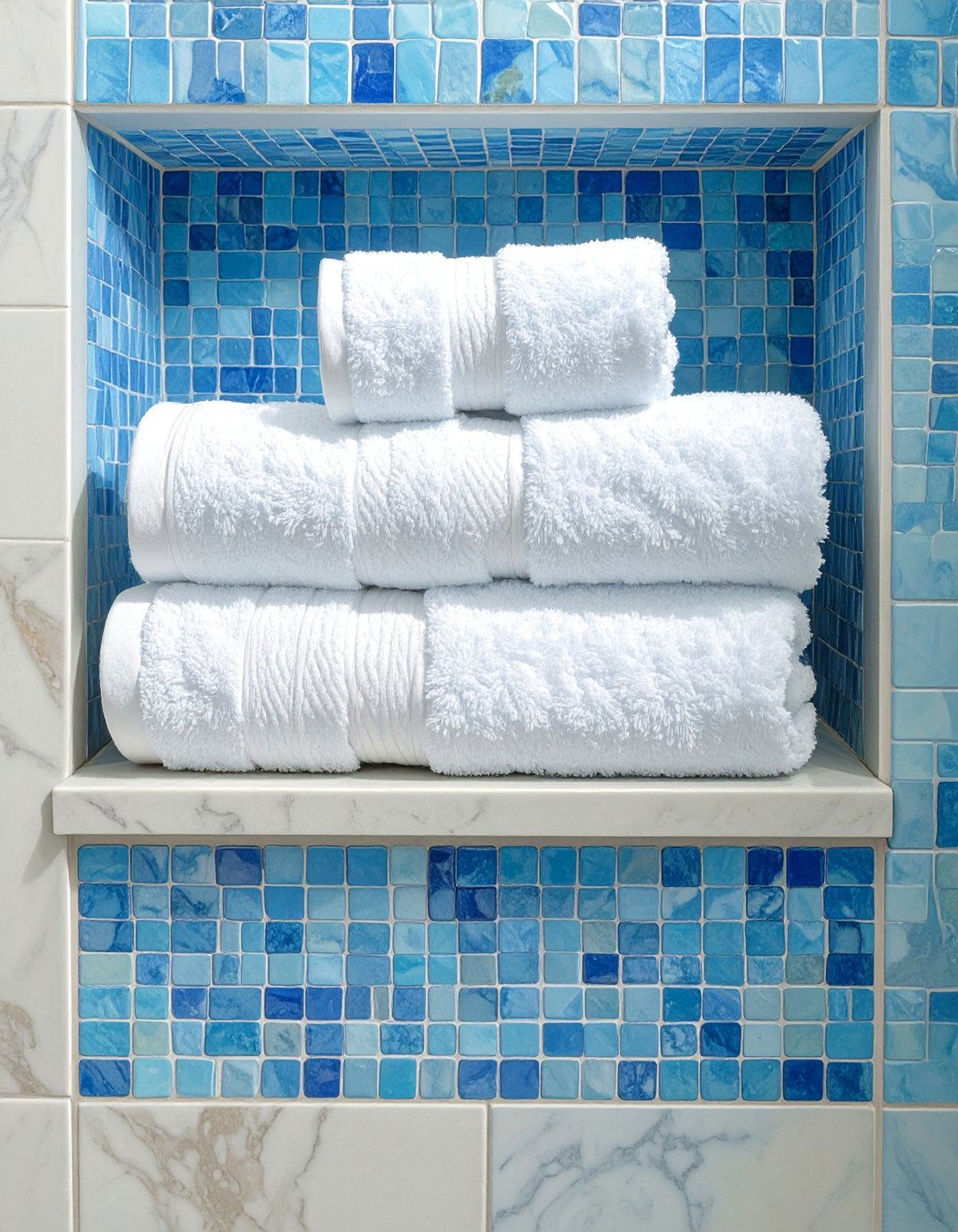 Recessed Towel Niche - 30 bathroom towel rack ideas