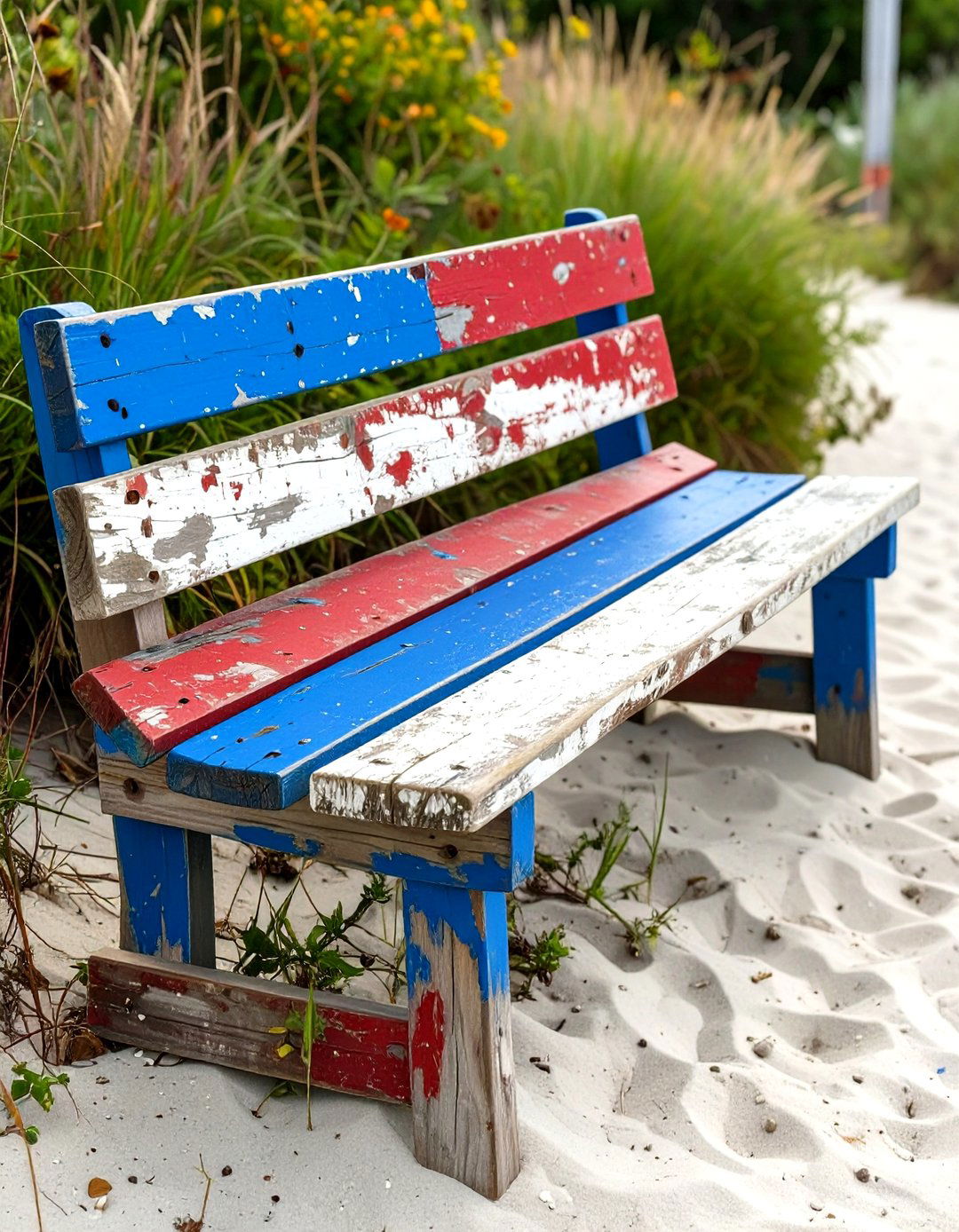 Reclaimed Boat Wood Bench - 30 outdoor bench ideas