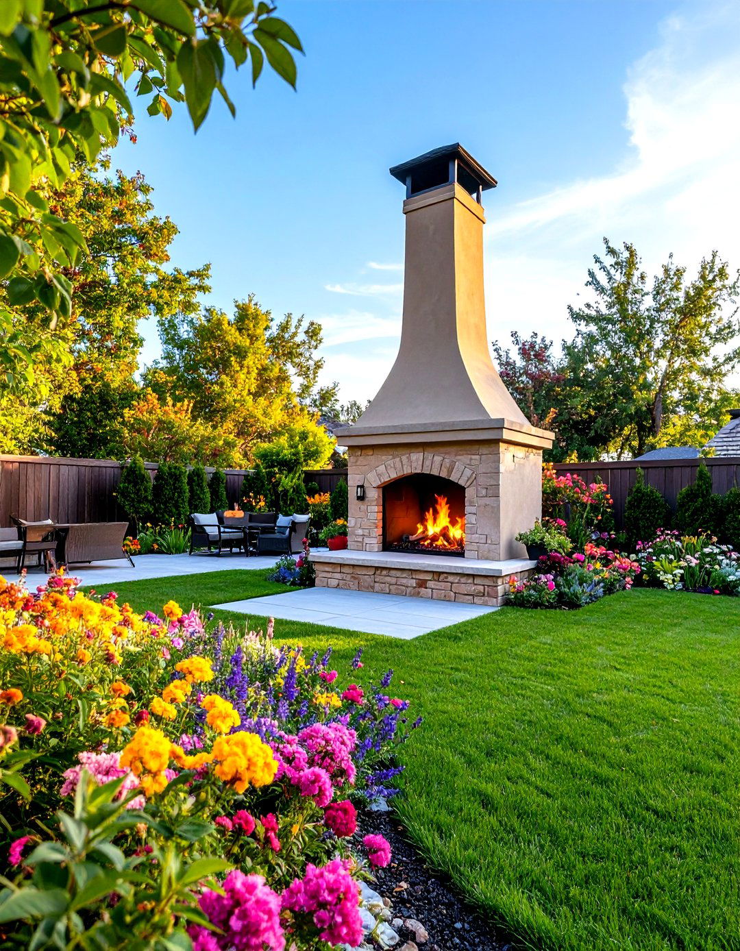Reclaimed Brick Patio Fireplace - 30 patio fireplace ideas