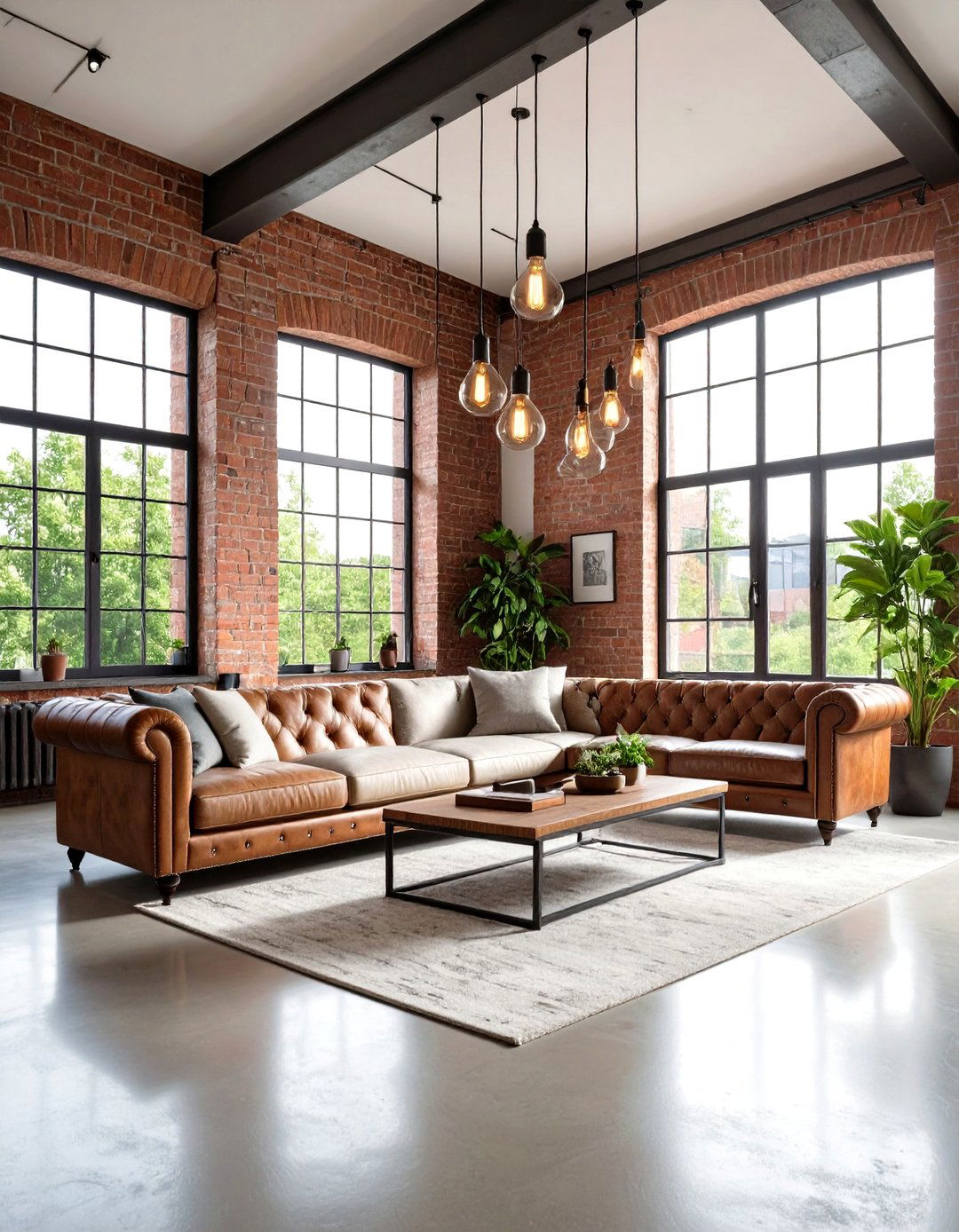Reclaimed Industrial Loft Living Room - 30 living room decor ideas 2025