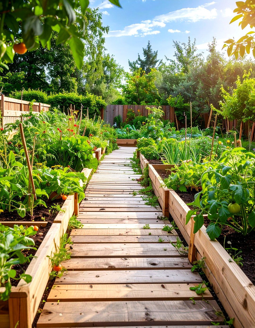Reclaimed Pallet Wood Garden Path - 30 garden path ideas