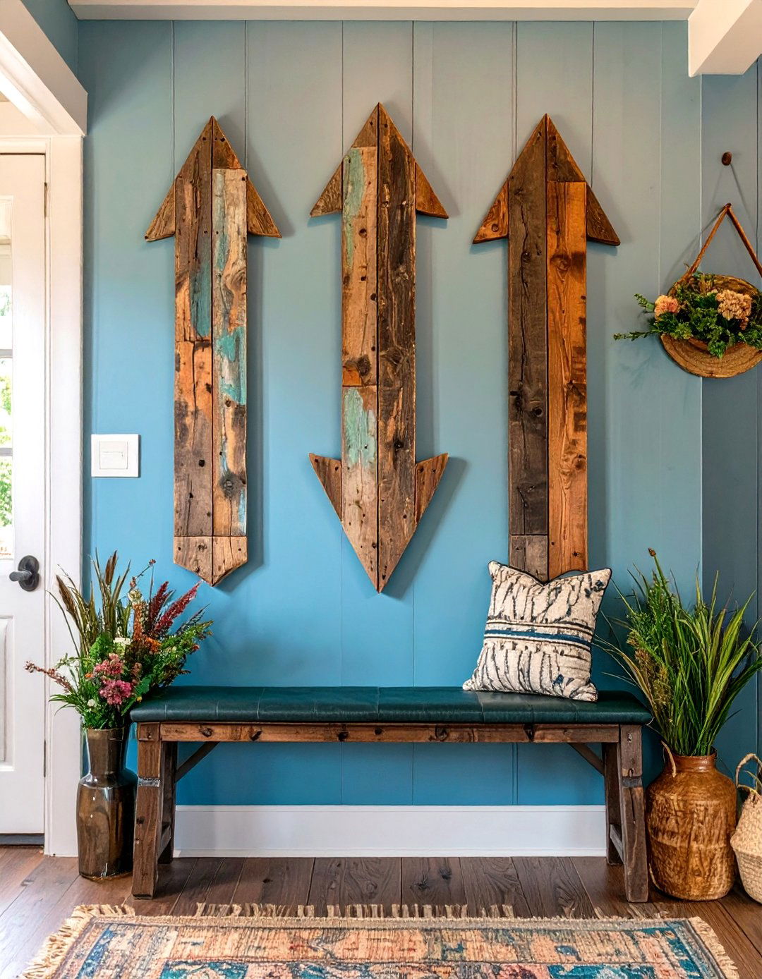Reclaimed Wood Arrow Art - 30 diy wall decor ideas