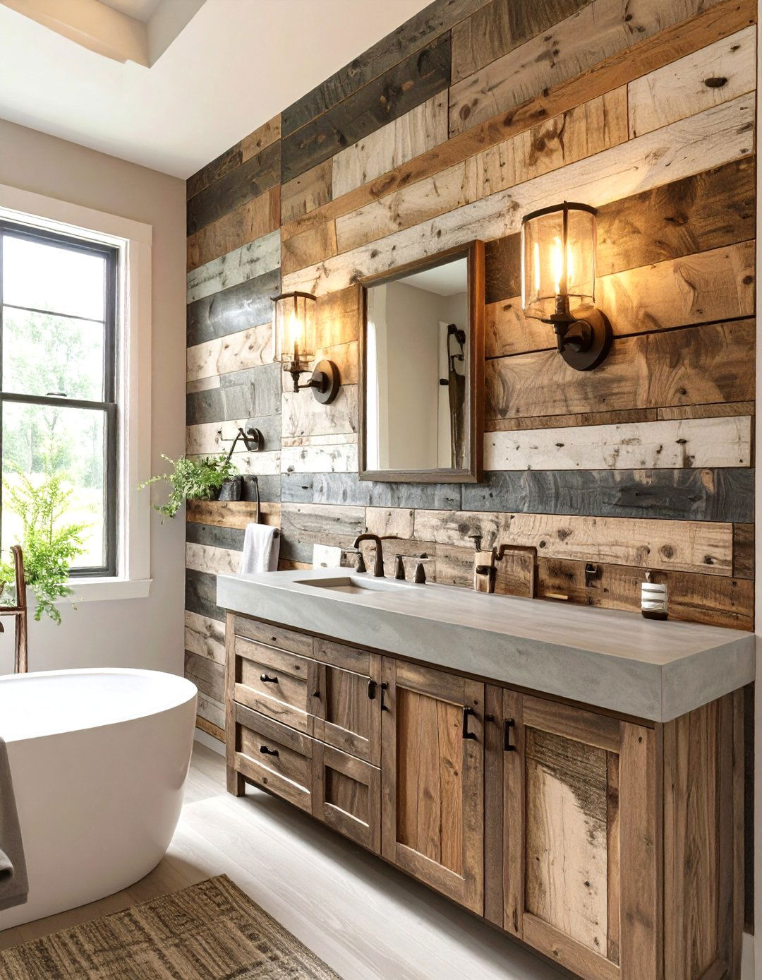 Reclaimed Wood Bathroom Paneling - 30 bathroom wall paneling ideas