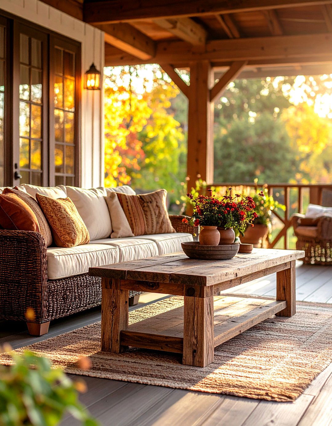 Reclaimed Wood Coffee Table - 30 porch furniture ideas