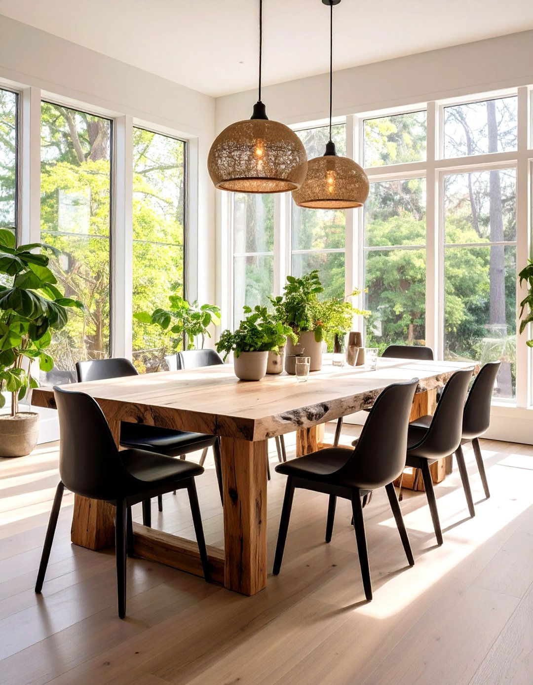 Reclaimed Wood Dining Table Centerpiece - 30 rustic dining room ideas