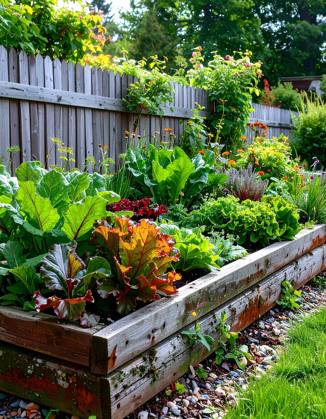 Reclaimed Wood Edging - 30 landscaping edging ideas