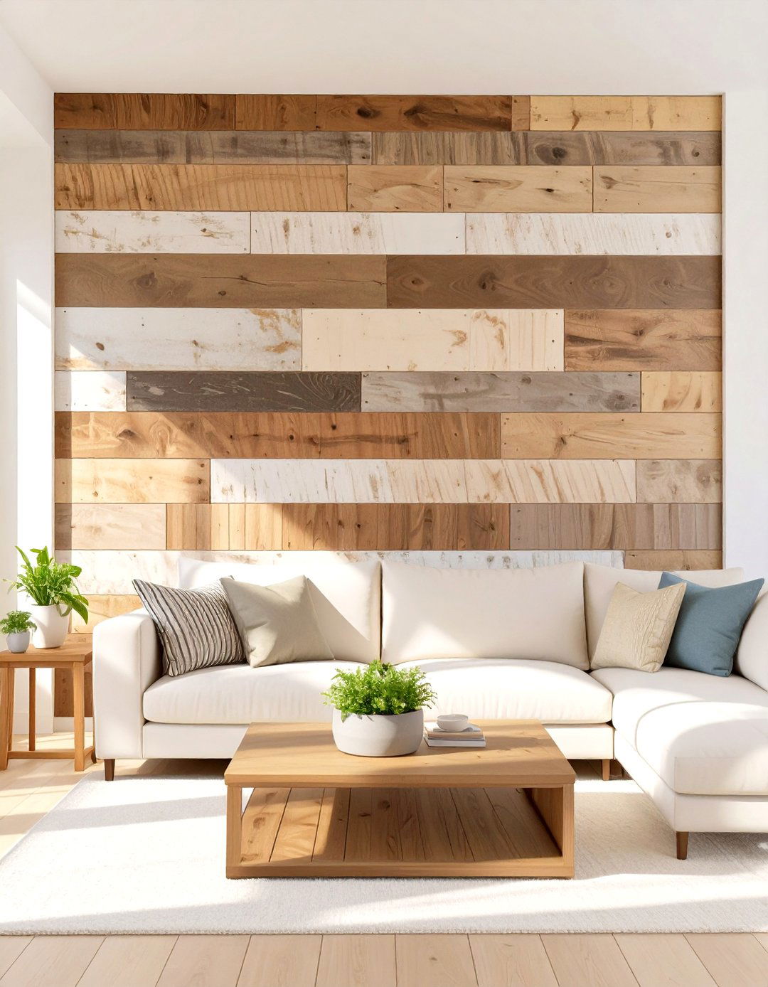 Reclaimed Wood Feature Walls - 30 sustainable interior design ideas
