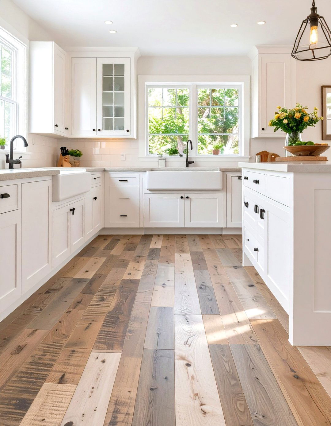 Reclaimed Wood Look Vinyl Flooring - 30 vinyl kitchen flooring ideas