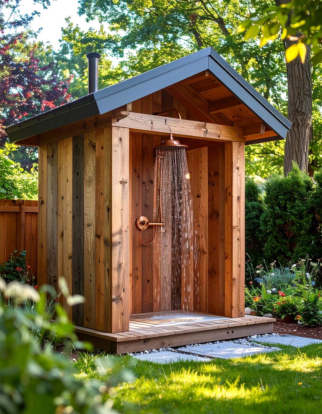 30 Outdoor Shower Enclosure Ideas for Ultimate Privacy - We Love Home Blog